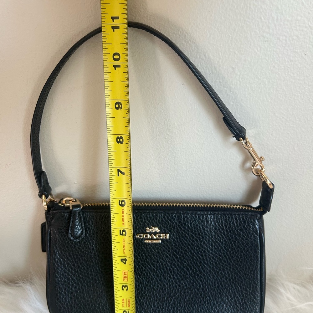 Coach Nolita 19 Black Pebble Leather Wristlet Bag Gold Hardware‎ 58032 - Picture 7 of 7